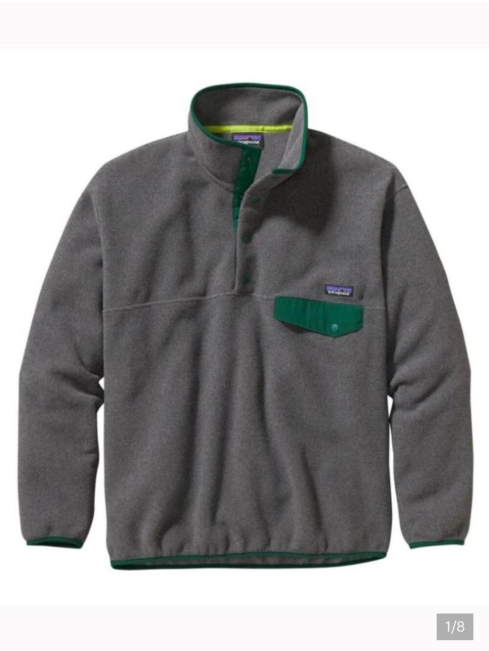 Patagonia Men's Synchilla Snap-T
Fleece Pullover Gray sz L